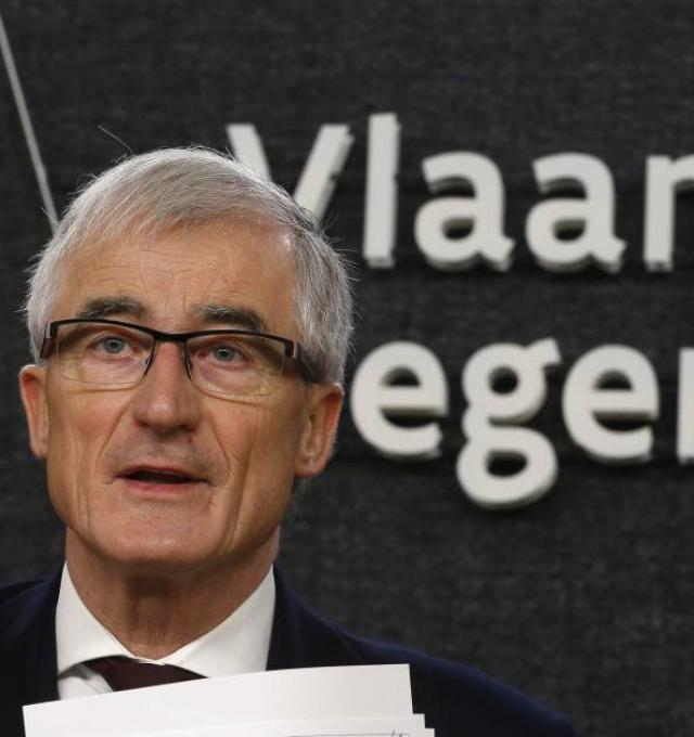 Vlaams minister-president Geert Bourgeois geeft een toespraak.